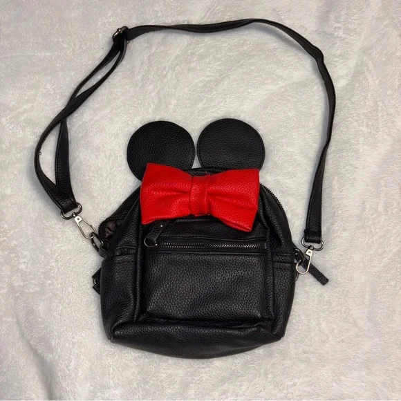Disney Black and Red Bow Backpack - NWT Walt Disney World Parks Minnie Mouse Bows Black & Red Mini  main image 2